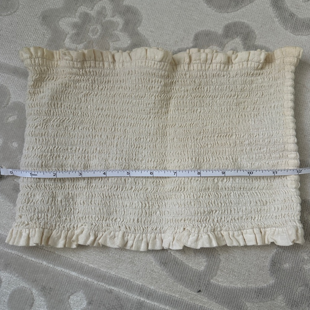 Whimsy + Row Textured Cream Tube Top (hemp/organic fabric) size -XS - Picture 8 of 10